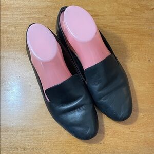 Birdies Black Leather Slip-On Flats. Size 8.5
